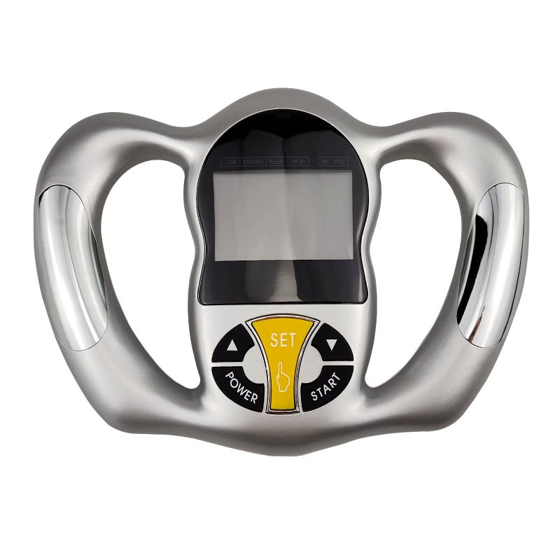 Digital Body Fat Analyzer Electronic BMI Handheld Body Fat Monitor with LCD Display Body Fat Measuring Instrument BMI Meter Portable MultiFunction Health Monitor for Personal Health